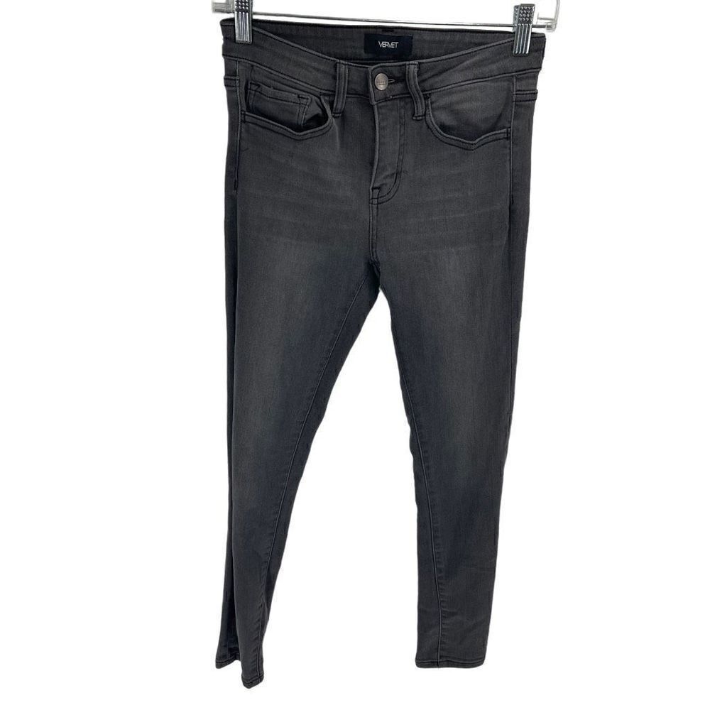 Vervet Women's Ankle Skinny Fit Jeans Denim Stretch Slim Fit Pocket Gray Size 26